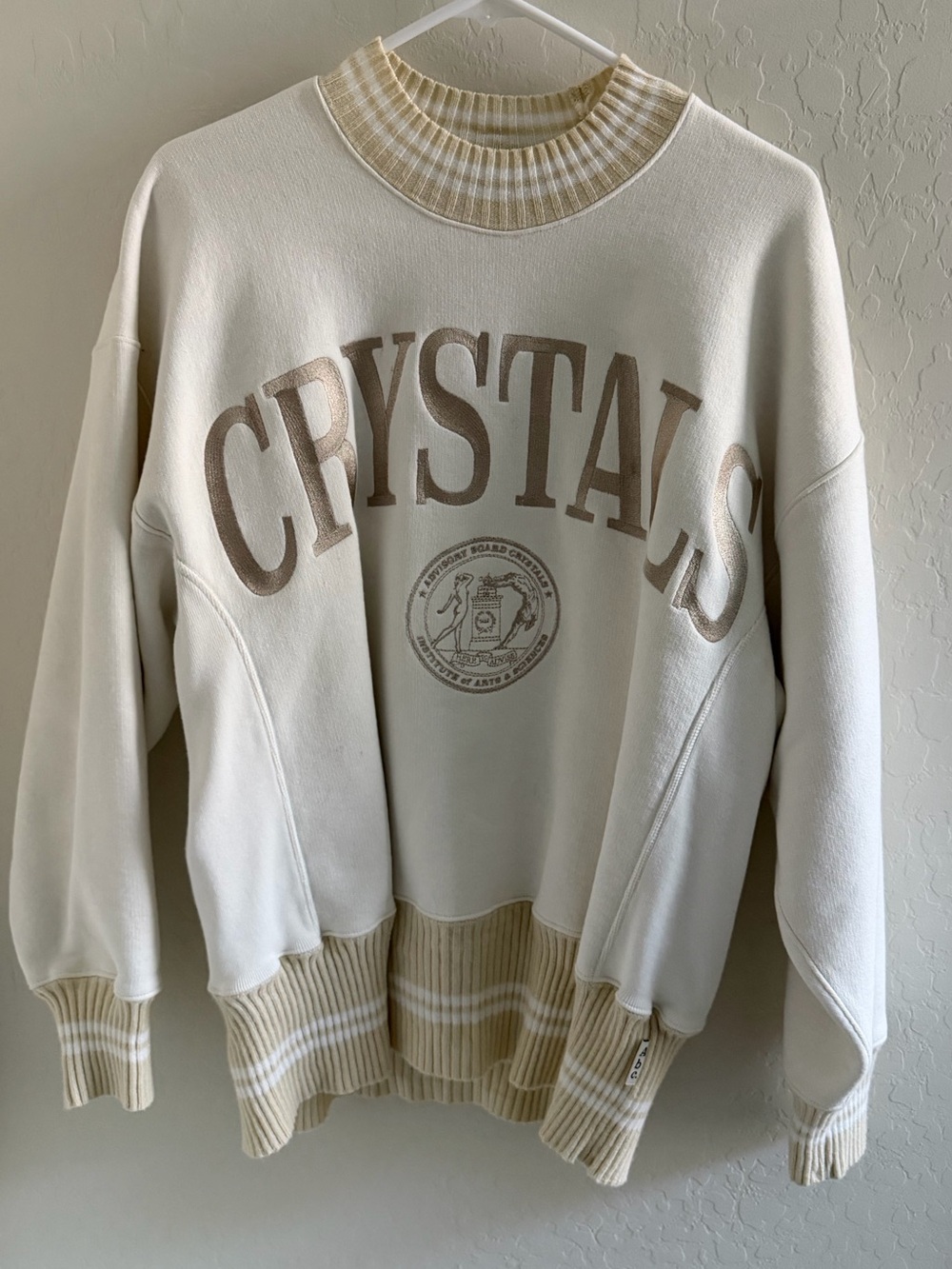 Advisory Board Crystals White Institute of Arts & Sciences Sweater Sz. S